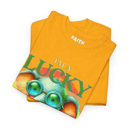 Lucky Animal Unisex Heavy Cotton Tee, Cute Gift for Animal Lovers, Casual Streetwear, St. Patrick's Day, Birthday Apparel