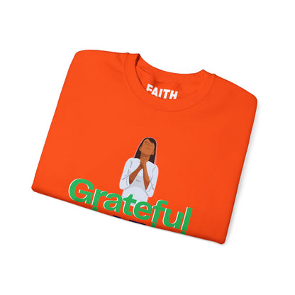 Women Grateful AF Crewneck Sweatshirt | Cozy Unisex Pullover for Thanksgiving, Gifts, and Everyday Wear