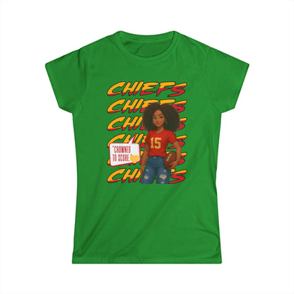 Chiefs Game Day Women's Tee, Football Fan Shirt, Cute Sports Apparel, Casual Women's Top, Gift for Chiefs Fans, Unique Team Spirit