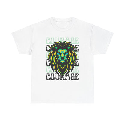 Courageous Lion Tee, Motivational Shirt, Unisex Cotton T-Shirt, Gift for Strength, Inspirational Apparel, Courage Theme