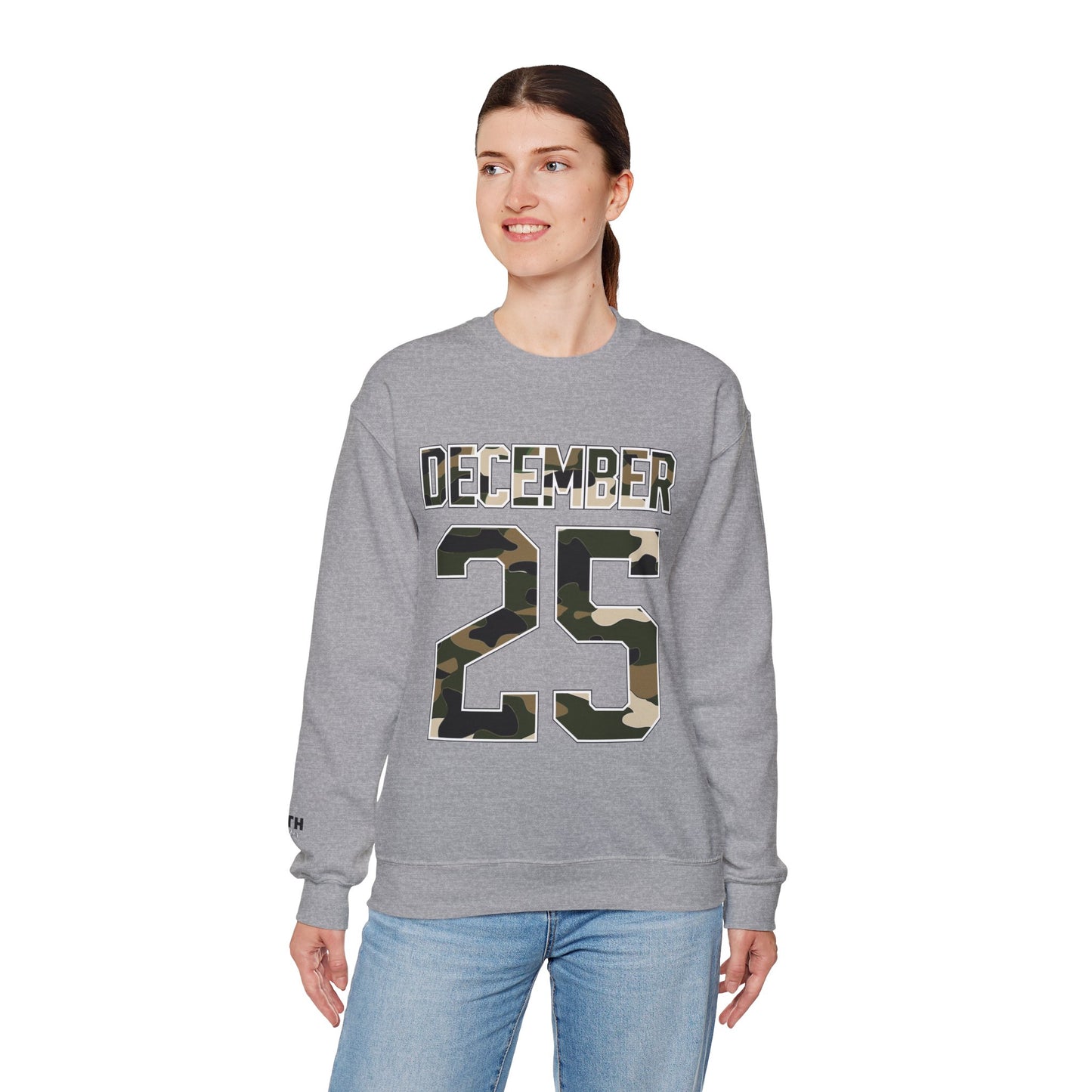 December 25 Camouflage Crewneck Sweatshirt - Christmas Holiday Tee