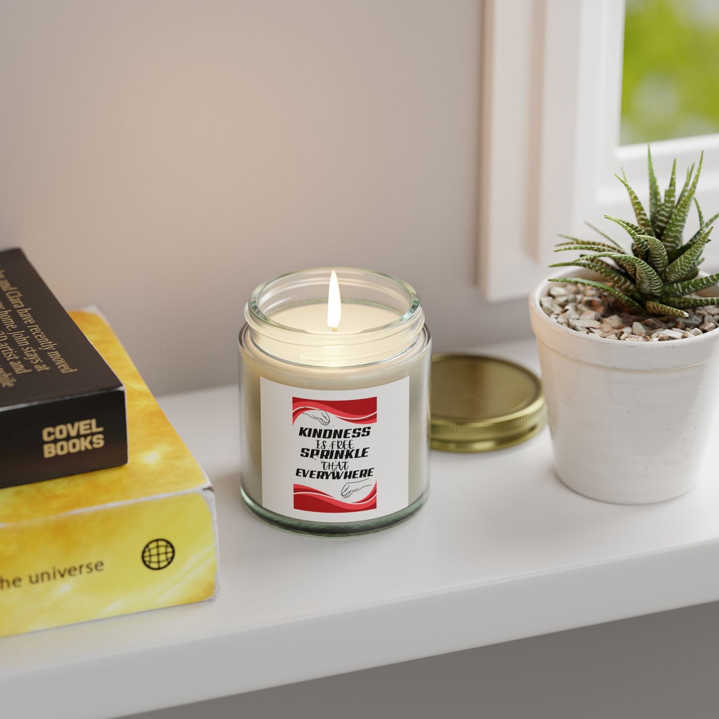 "KINDNESS IF FREE" Scented Candles, Coconut Apricot Wax (4oz, 9oz)