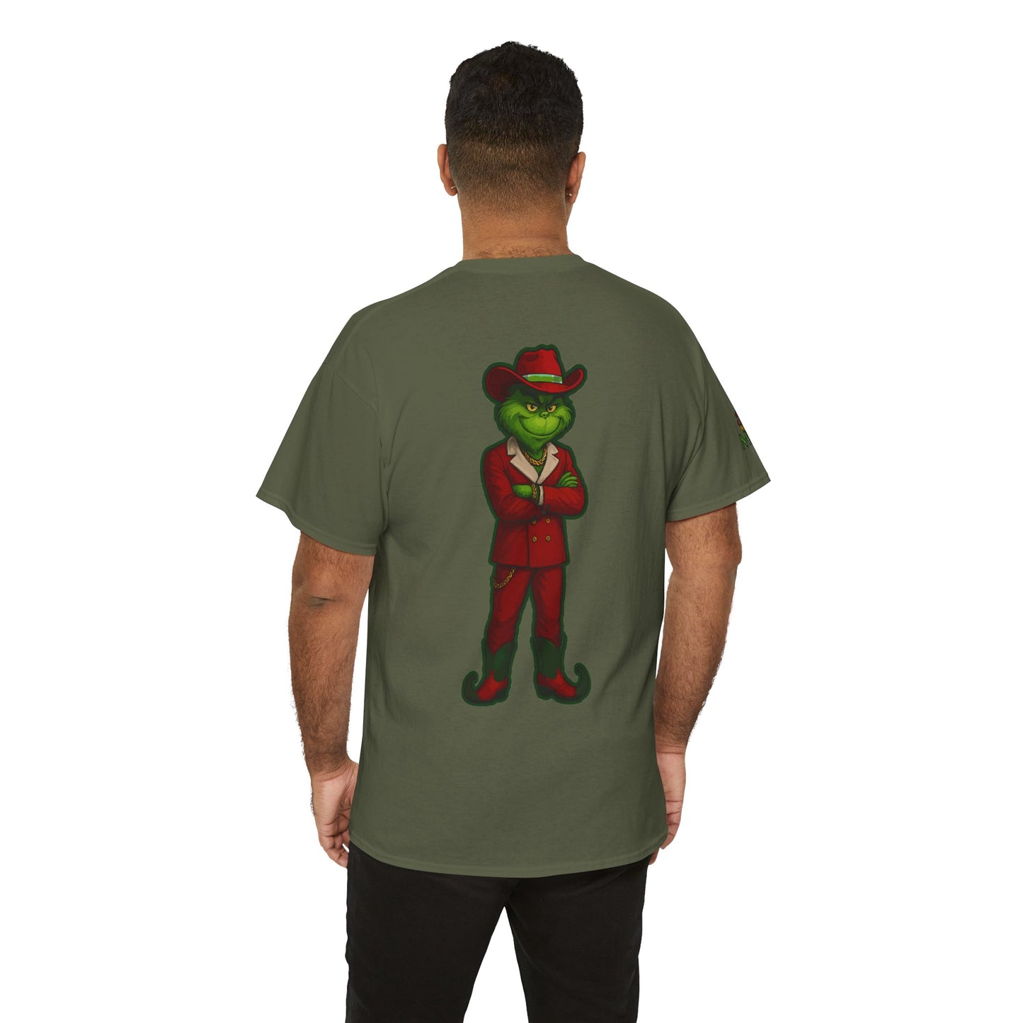 Grinch Inspired in Red Suit Tee — "Nah, I’m Money" Christmas Graphic T-Shirt