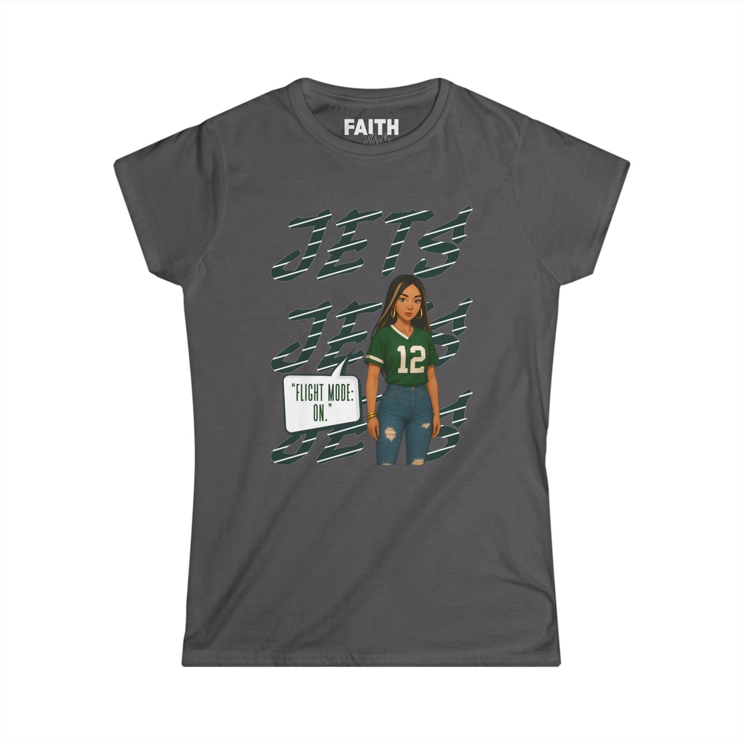Jets Women's Softstyle Tee - Perfect for Game Day, Sports Fan Gear, Football Celebration, Casual Wear, Gifts for Her