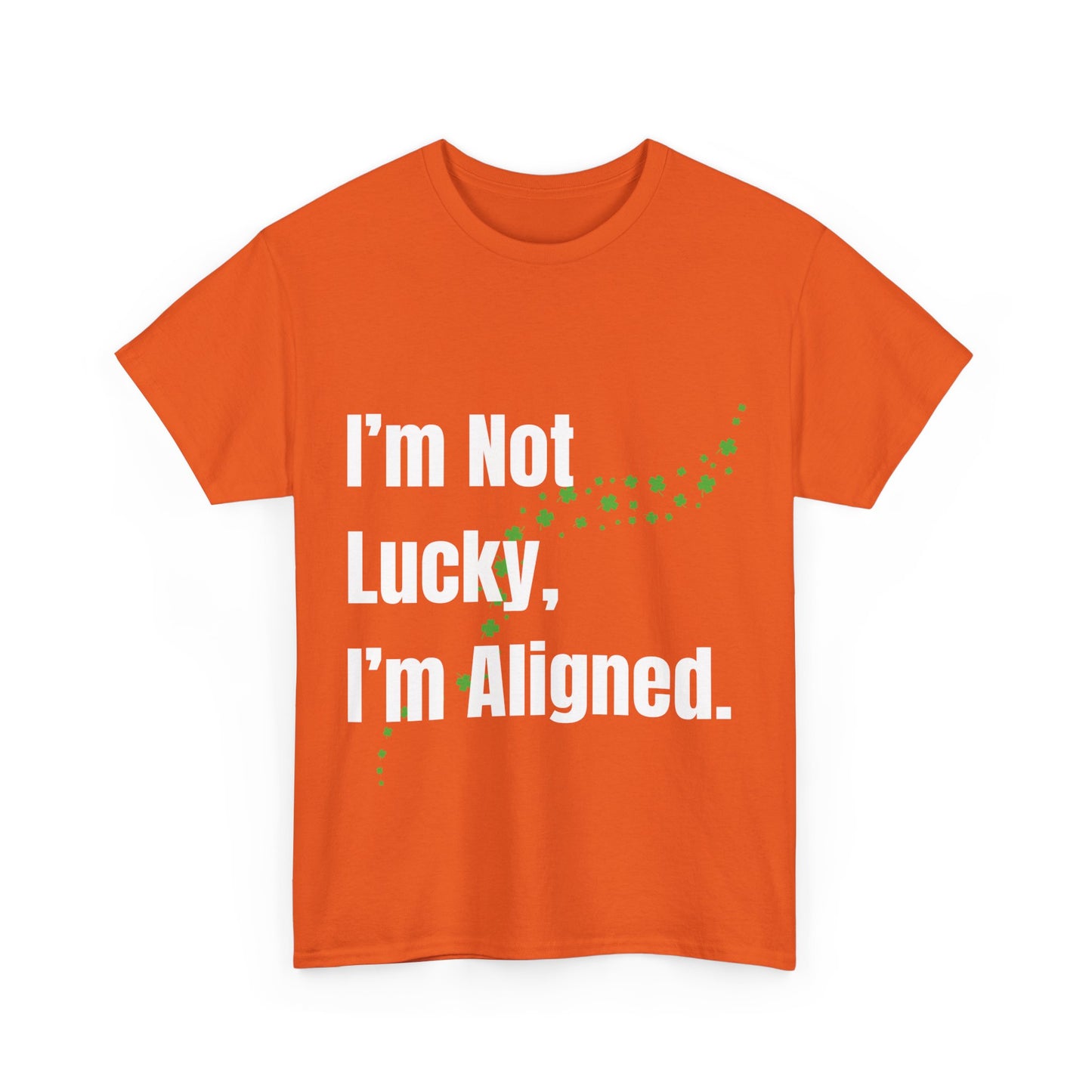 "I’m Not Lucky, I’m Aligned" Unisex Heavy Cotton T-shirt - Motivational Tee for Positivity and Alignment