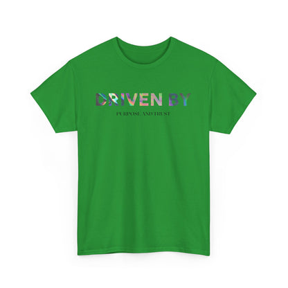 Driven By Inspiration Unisex Heavy Cotton Tee, Motivational Shirt, Casual Wear, Gift Idea for Friends, Positive Vibes, Everyday Style