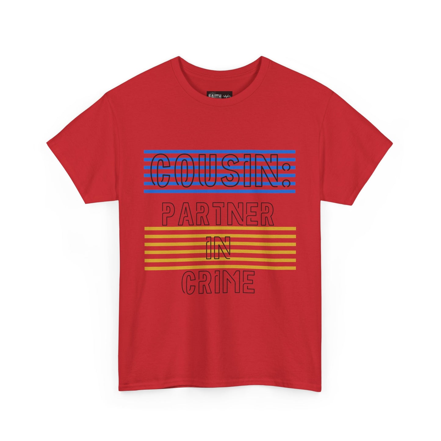 Cousins Partner in Crime Tee | Unisex Heavy Cotton T-Shirt for Family Gatherings, Cousin's Day, Gift for Cousins, Comfortable Casual Wear