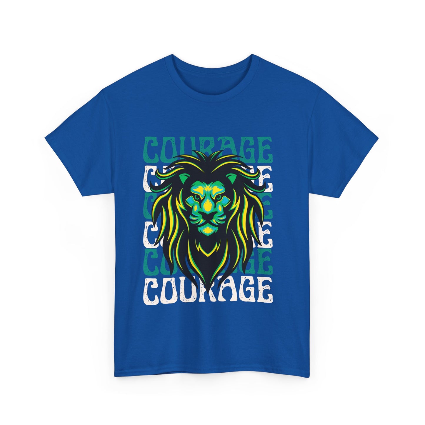 Courageous Lion Tee, Motivational Shirt, Unisex Cotton T-Shirt, Gift for Strength, Inspirational Apparel, Courage Theme