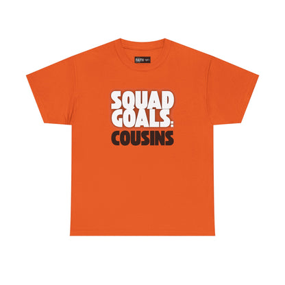 Cousins Squad Goals T-Shirt, Family Reunion Shirt, Unisex Graphic Tee, Cousin Gift, Summer BBQ Style, Matching Family Apparel