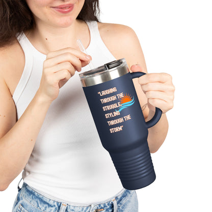 Insulated 40oz Travel Mug with Sunrise Design | Perfect for On-the-Go, Camping, Travel, or Everyday Use | Ideal Gift for Coffee Lovers