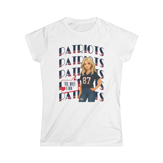 FaithStyles “Red, White & Win” Patriots Graphic Tee – Game Day Limited Edition