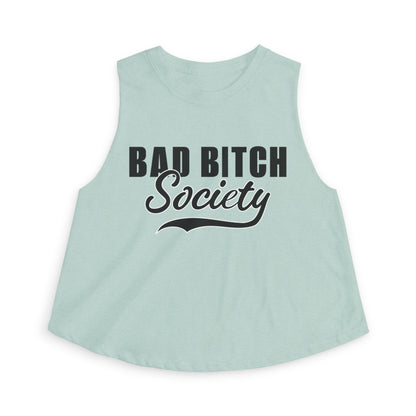 FaithStyles Bad Bitch Society Crop Top — Feminine Bold Graphic Women's Crop