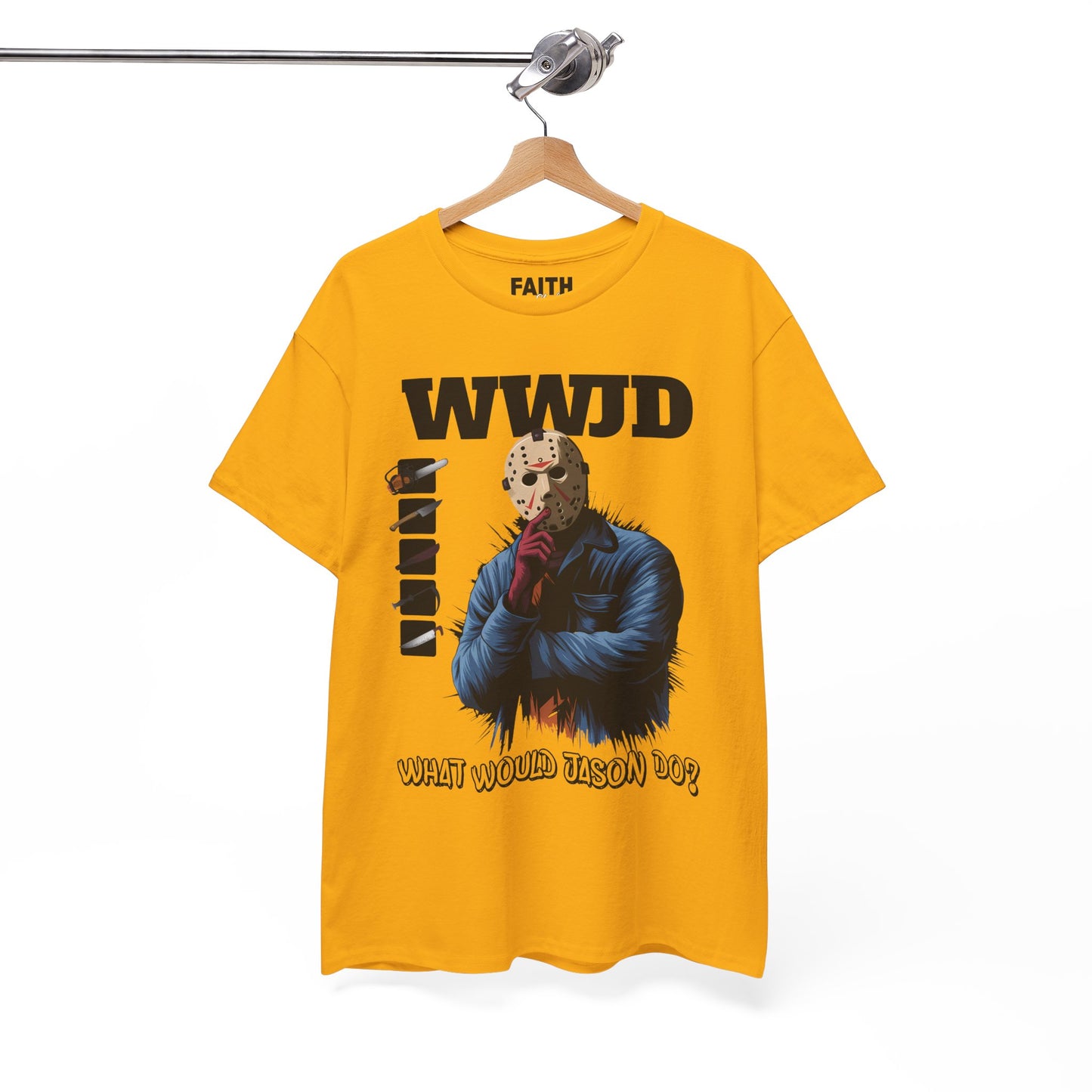 WWJD Unisex Heavy Cotton Tee, Graphic T-Shirt, Casual Wear, Gift for Him, Trendy Apparel, Statement Tee