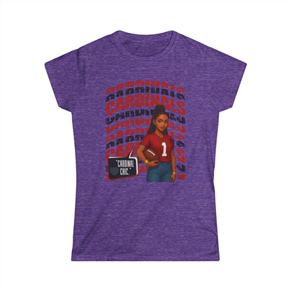 Cardinals Women's Softstyle Tee - Cheerful Sportswear, Gift for Fans, Casual Outfit for Game Days, Birthday, Football Game, Team Spirit