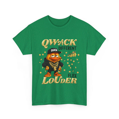 Qwack Different Unisex Heavy Cotton Tee, Fun T-Shirt, Gift for Duck Lovers, Casual Wear, Streetwear Style, Summer Vibes