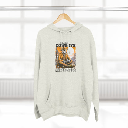 Three-Panel Fleece Hoodie-Front & Back Images