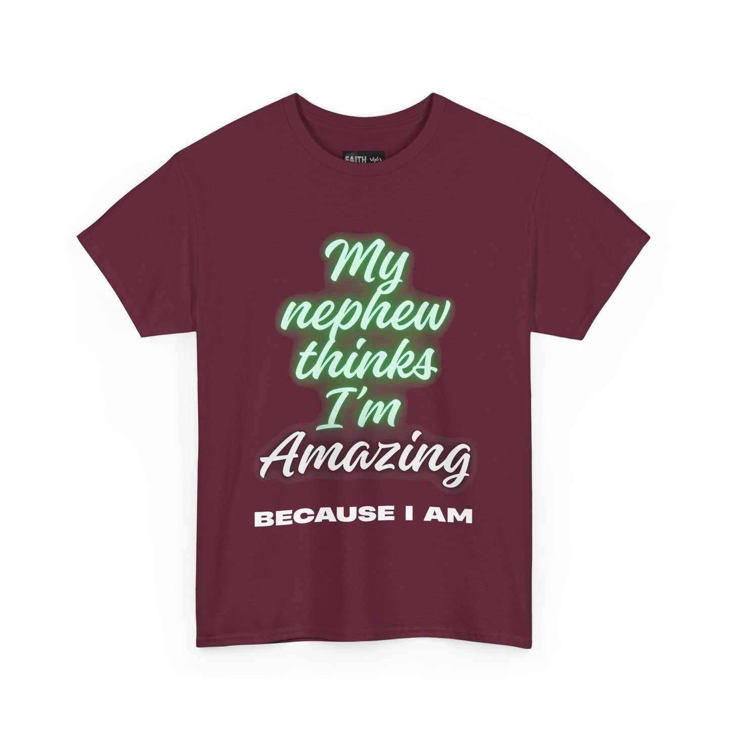 Unisex Heavy Cotton Tee - My Nephew Thinks I'm Amazing, Perfect Gift for Family, Birthday Tee, Funny Quote Shirt, Casual Wear, Gifts [...]
