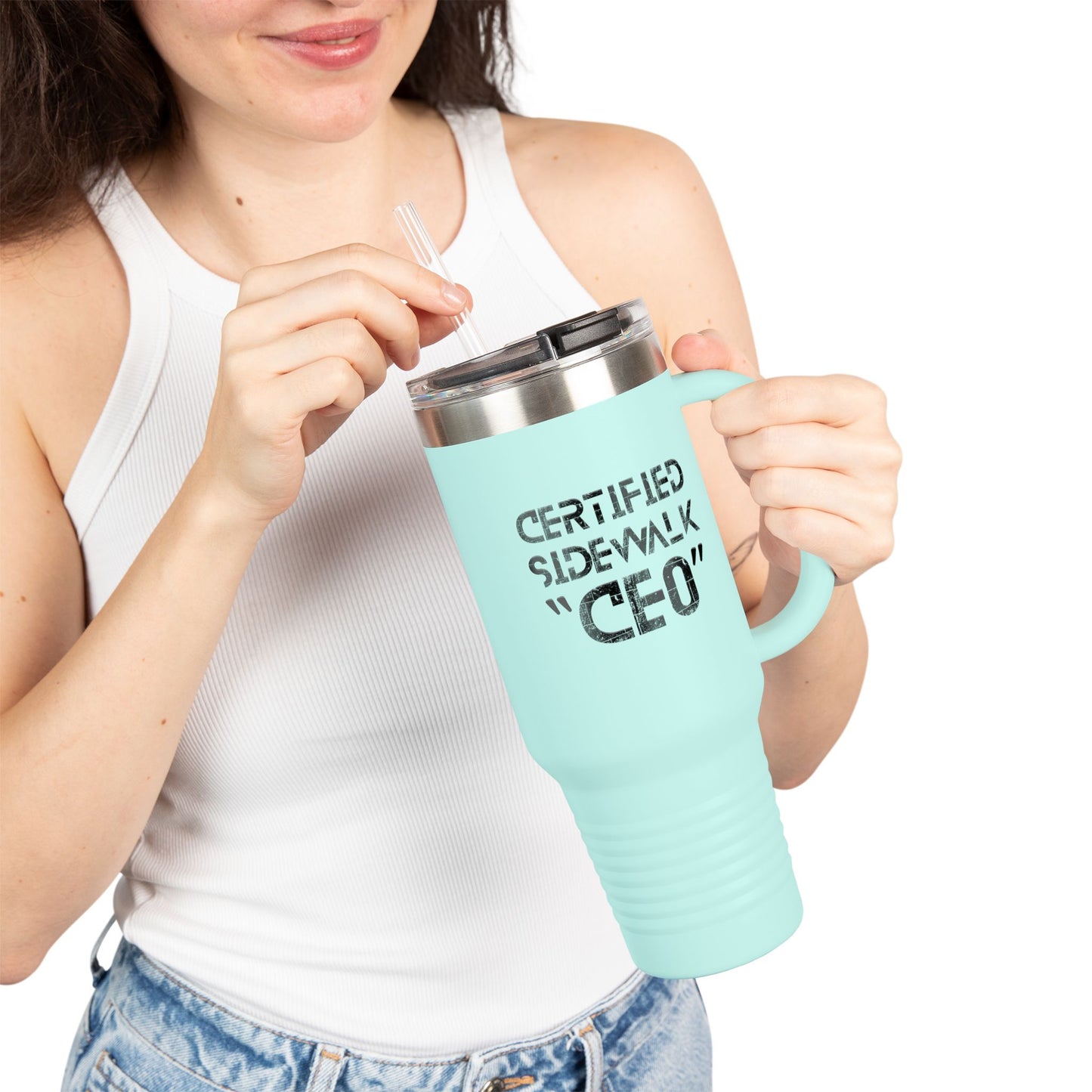 Certified Sidewalk CEO Insulated Travel Mug | Motivation for Entrepreneurs | 40oz Coffee Tumbler | Perfect Gift for Bosses, [...]