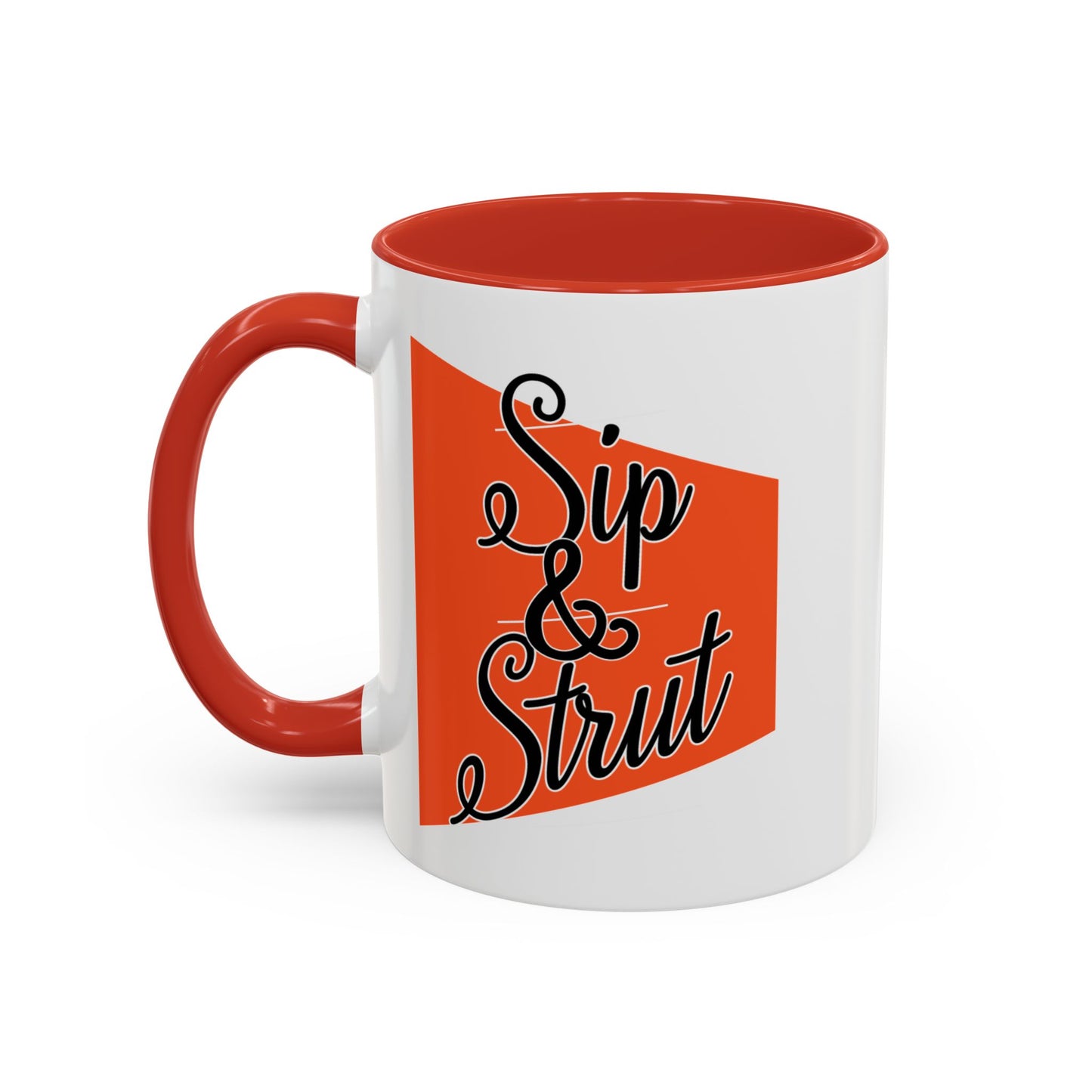 Accent Coffee Mug (11, 15oz) - Sip & Strut Design, Perfect Gift for Coffee Lovers, Home Office Decor, Unique Holiday Present, Ceramic [...]