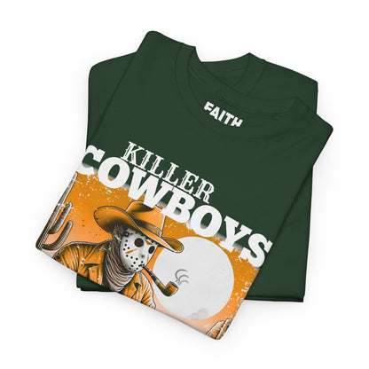 Killer Cowboys Graphic Tee, Unisex Heavy Cotton T-Shirt for Casual Wear, Cowboy Lover Gift, Western Occasion Apparel