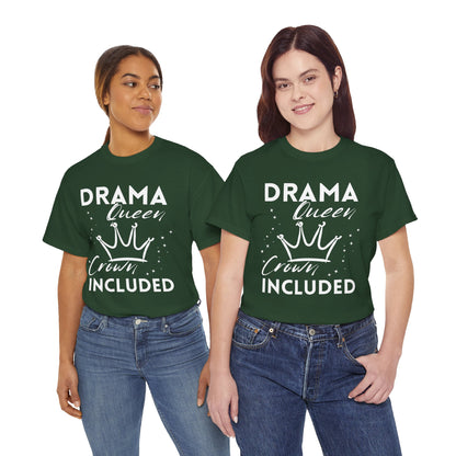 Drama Queen Cotton Tee - Empowering T-Shirt, Gift for Her, Casual Wear, Birthday Celebration, Statement Top