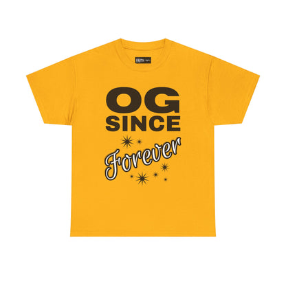 Grandpa Heavy Cotton Tee - OG Since Forever, Casual Tee, Trendy Graphic Shirt, Gift for Friends, Streetwear Fashion