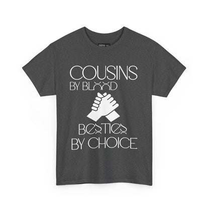 Cousins & Besties Tee, Unisex Heavy Cotton T-Shirt, Family Reunion Apparel, Friendship Gift, Casual Wear, Summer Style