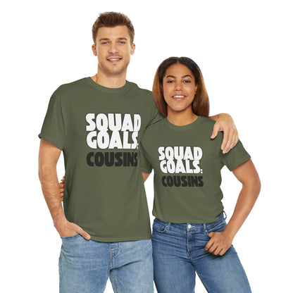 Cousins Squad Goals T-Shirt, Family Reunion Shirt, Unisex Graphic Tee, Cousin Gift, Summer BBQ Style, Matching Family Apparel