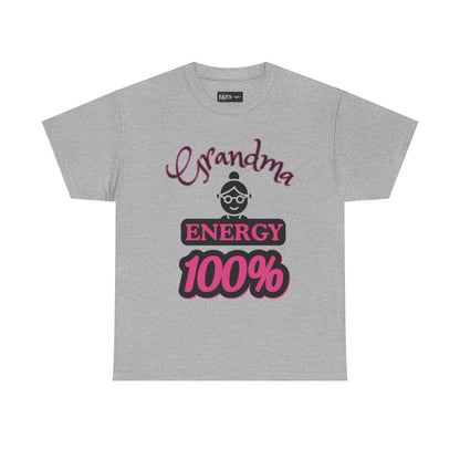 Fun Grandma Energy T-Shirt, Gift for Grandmothers, Casual Tee, Family Reunion Wear, Cute Gift for Mother's Day, Humor Shirt