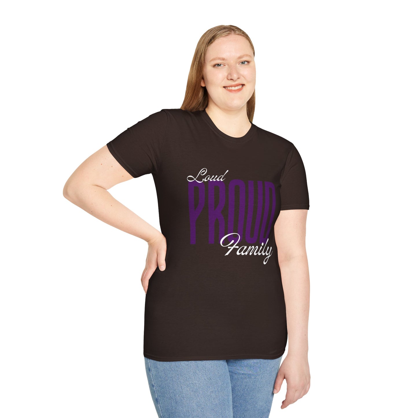 Proud Family Unisex T-Shirt, Lightweight Tee, Family Reunion Gift, Holiday Apparel, Personalized T-Shirt, Soft Cotton Top