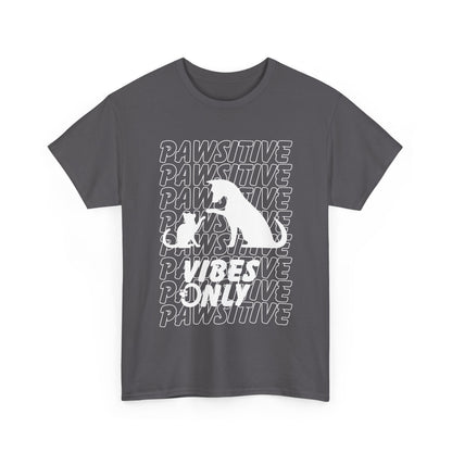 "Pawsitive Vibes Only" Unisex Heavy Cotton T-shirt