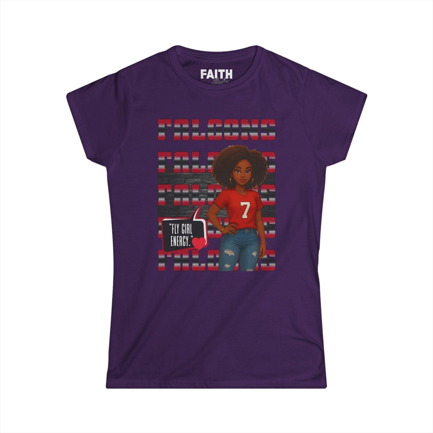 Falcons Fan Women's Softstyle Tee, Casual Sportswear, Perfect for Game Day, Gifts for Her, Unique Pride Shirt