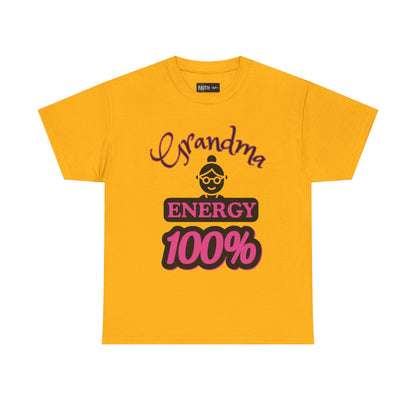 Fun Grandma Energy T-Shirt, Gift for Grandmothers, Casual Tee, Family Reunion Wear, Cute Gift for Mother's Day, Humor Shirt