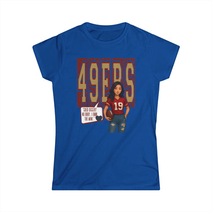 49ers Women's Softstyle Tee, sporty t-shirt, football fan shirt, casual apparel, NFL women's top, game day outfit