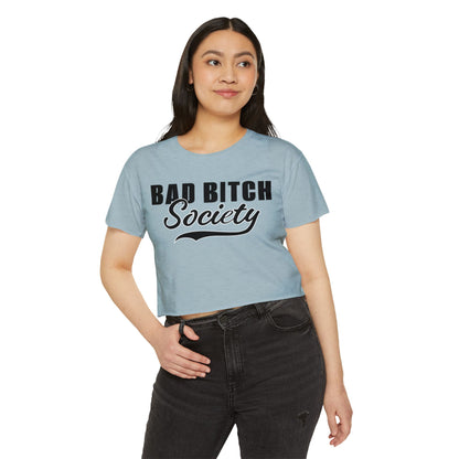 FaithStyles Bad Bitch Society Crop Top — Women's Festival Graphic Tee
