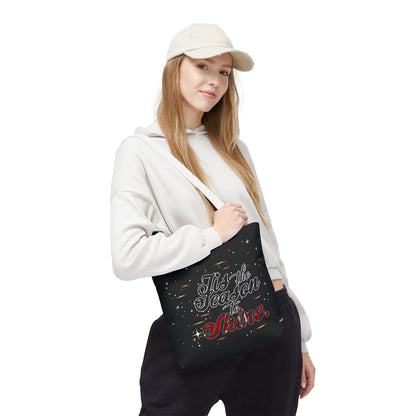 Holiday Tote Bag — 'Tis the Season to Shine Christmas Shopper Tote
