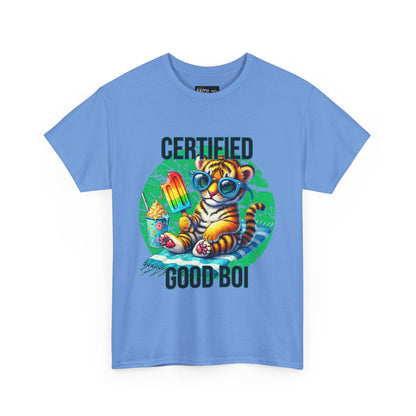 Certified Good Boi Unisex Heavy Cotton Tee, Animal Lover Tee, Cute Pet Shirt, Fun Graphic T-Shirt, Gift for Pet Owners, Casual Wear