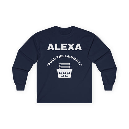 Funny Laundry Long Sleeve Tee, Gift for Mom, Birthday Gift, Homeowner Shirt, Casual Wear, Laundry Humor Tee, Daily Use