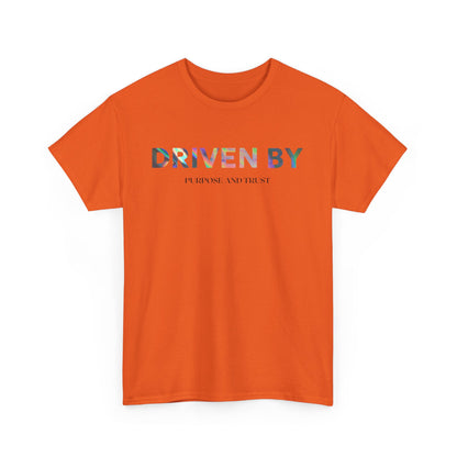 Driven By Inspiration Unisex Heavy Cotton Tee, Motivational Shirt, Casual Wear, Gift Idea for Friends, Positive Vibes, Everyday Style