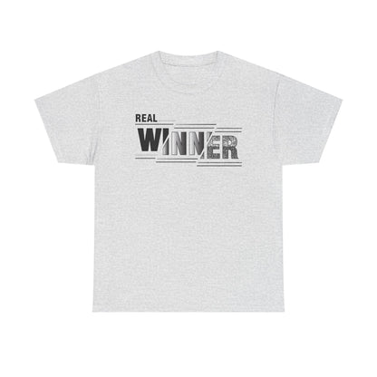Male Heavy Cotton Tee - "Real Winner" Motivational Shirt, Inspirational Gift, Casual Wear, Sports Tee, Perfect for Competitions, [...]