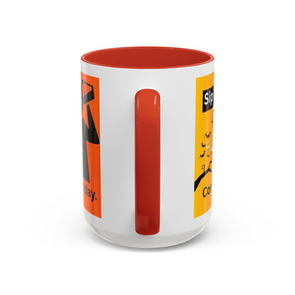 Halloween-Themed Coffee Mug, Sip It Believe It Conquer the Day, Fall Decor, Gift for Pumpkin Lovers, Autumn Kitchenware