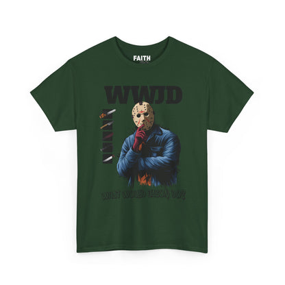 WWJD Unisex Heavy Cotton Tee, Graphic T-Shirt, Casual Wear, Gift for Him, Trendy Apparel, Statement Tee