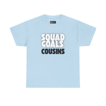 Cousins Squad Goals T-Shirt, Family Reunion Shirt, Unisex Graphic Tee, Cousin Gift, Summer BBQ Style, Matching Family Apparel