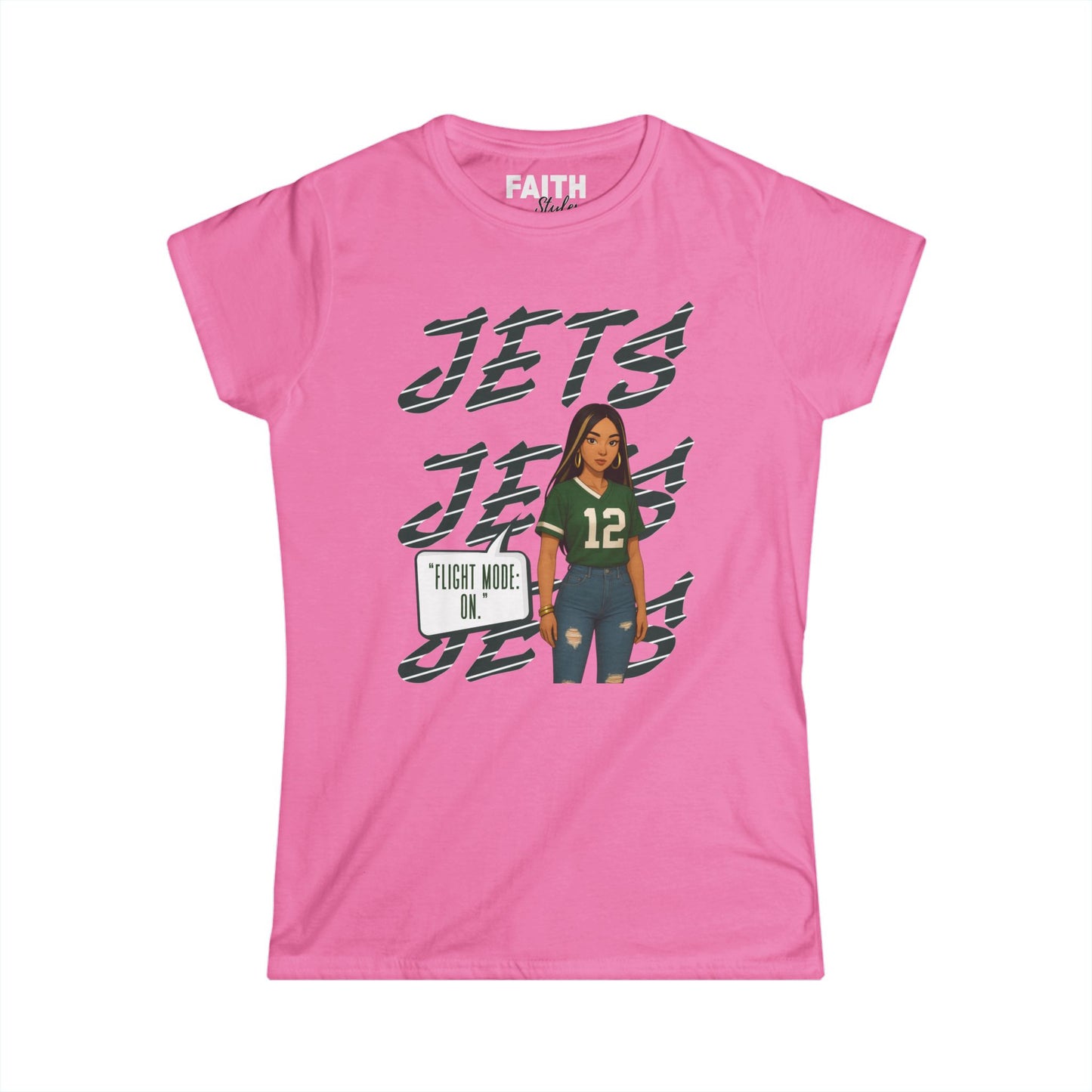 Jets Women's Softstyle Tee - Perfect for Game Day, Sports Fan Gear, Football Celebration, Casual Wear, Gifts for Her