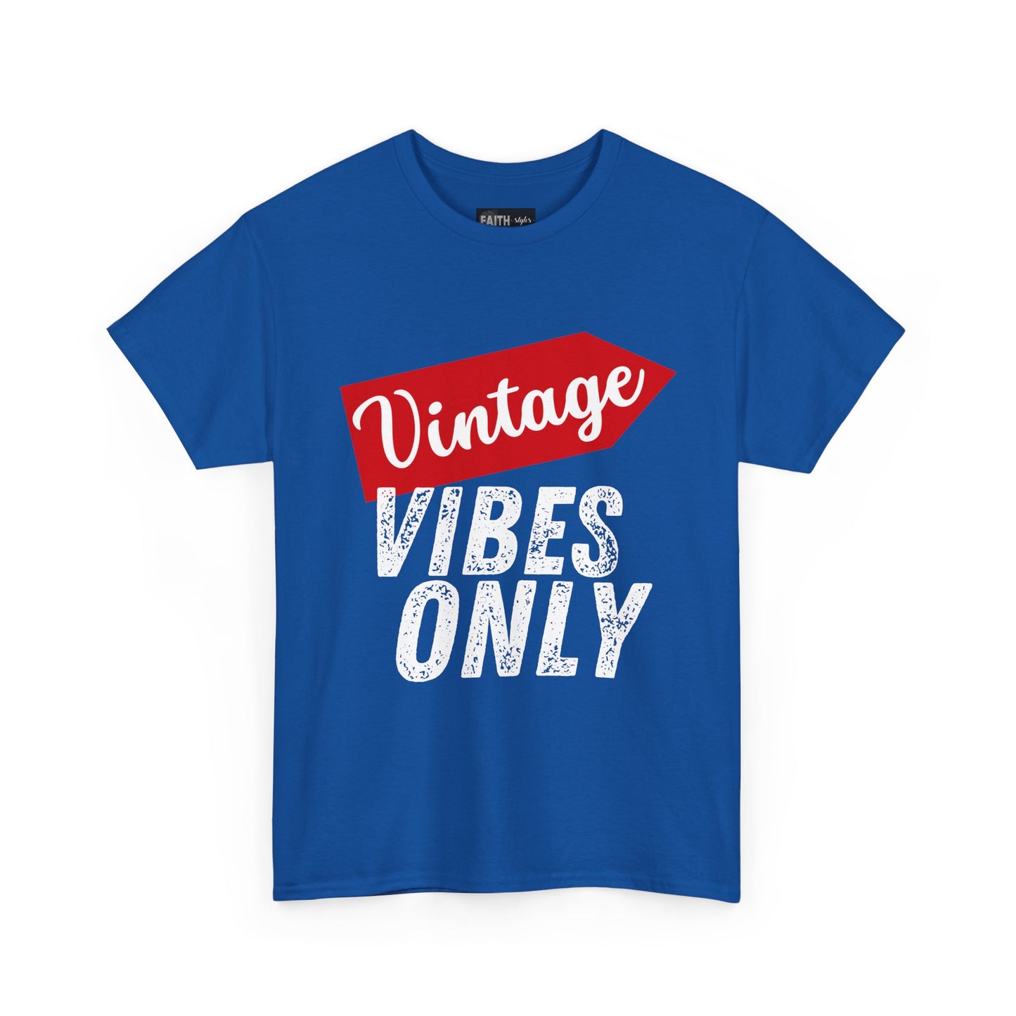 Vintage Vibes Only Unisex Heavy Cotton Tee, Retro T-Shirt, Trendy Gift for Him/Her, Casual Wear, Music Festival Outfit