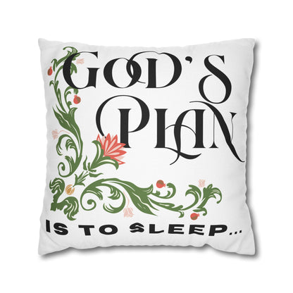 God's Plan Inspirational Pillowcase, Decorative Pillow Cover, Home Decor, Gift for Sleep Lovers, Cozy Bedroom Accent