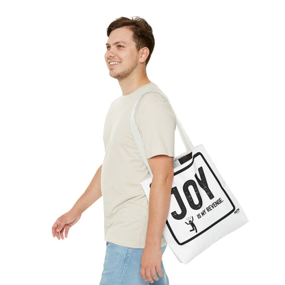FaithStyles Joy Is My Revenge Tote Bag — Inspirational Graphic Canvas Tote