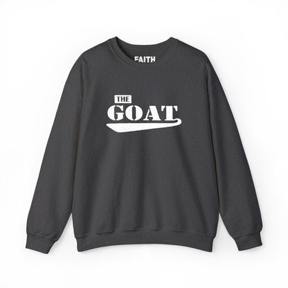 NEW FaithStyles Embroidery The GOAT Crewneck Sweatshirt — Bold Graphic Unisex Pullover