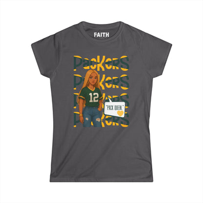Women's Softstyle Tee - Packers Queen Shirt, Casual Sportswear, Game Day Top, Gift for Football Fans, Football Mom T-shirt