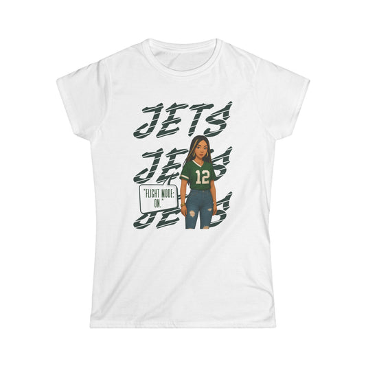 Jets Women's Softstyle Tee - Perfect for Game Day, Sports Fan Gear, Football Celebration, Casual Wear, Gifts for Her